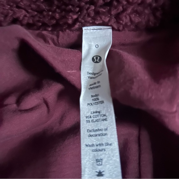 LULULEMON Sherpa Jacket - Wine - Picture 2 of 3